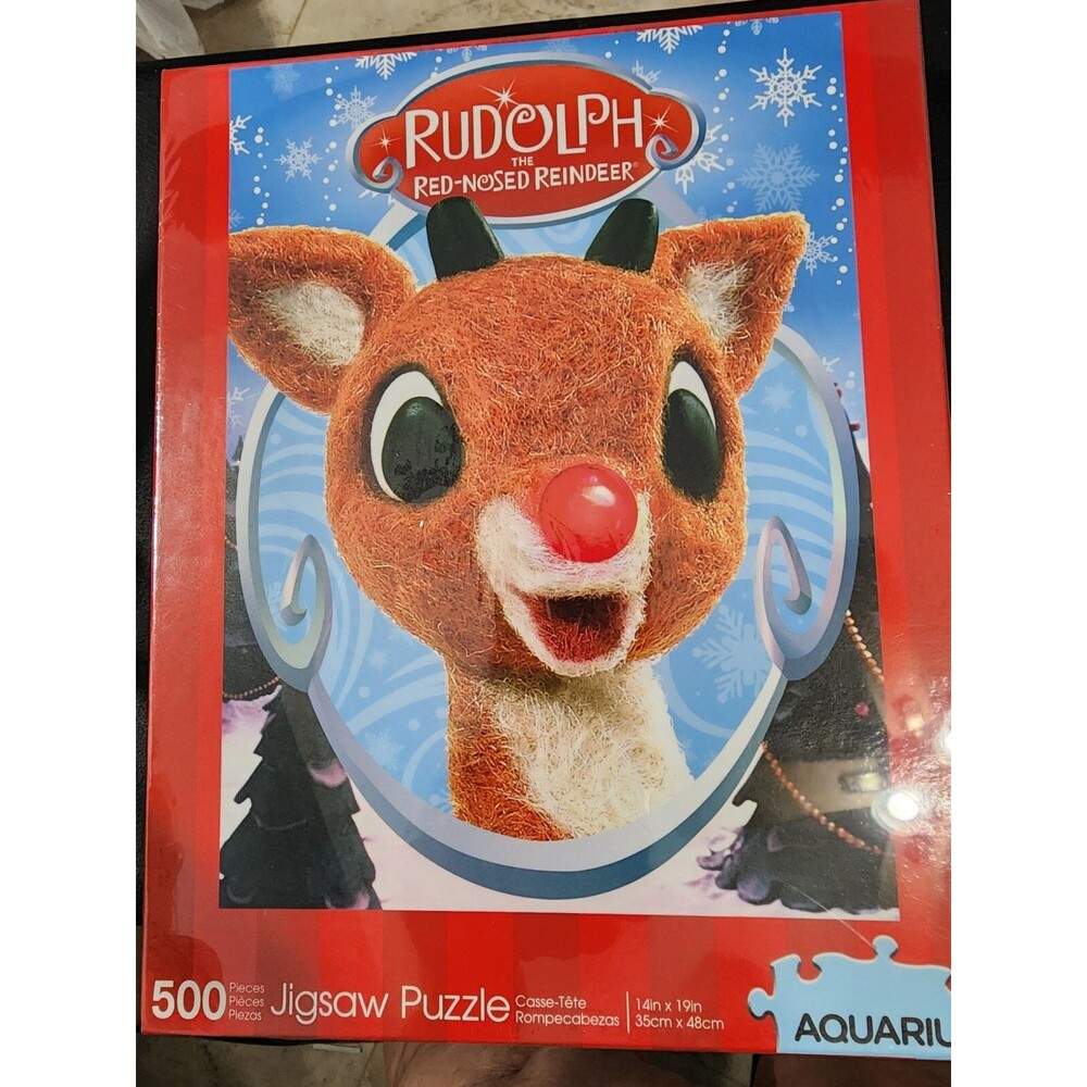 Rudolph the Red Nosed Reindeer 500 Piece Jigsaw Puzzle 14"x 19" New Sealed